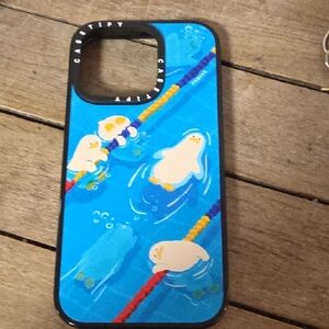 Casetify Vibrant Blue Penguin Swim Phone Case Iphone 16 Pro